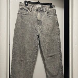 90’s Ultra High Rise Straight Jeans - Grey Wash